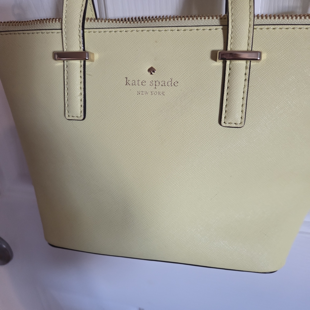 New Kate Spade New York Light Yellow Tote Bag